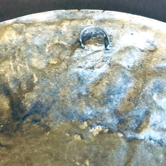 Antique Style Green Man Portrait of Cast Metal Charger Plate Wall Plaque 12”each - Picture 9 of 11